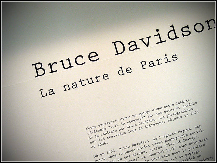 Bruce Davidson La Nature de Paris - Maison Europeenne de la Photographie (Paris)